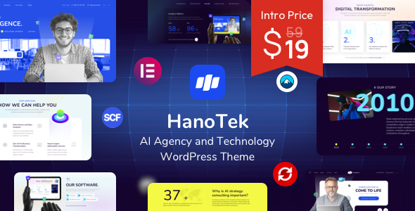 HanoTek – AI Agency & Technology WordPress Theme – 0 Sold!