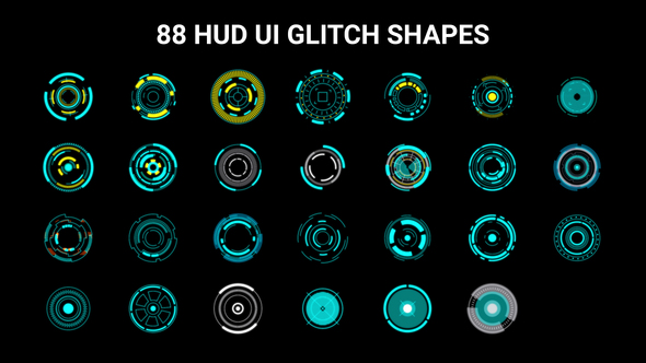 HUD UI Glitch Shapes alt