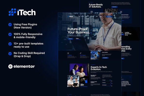 iTech - IT Solutions & Services Company Elementor Template Kit