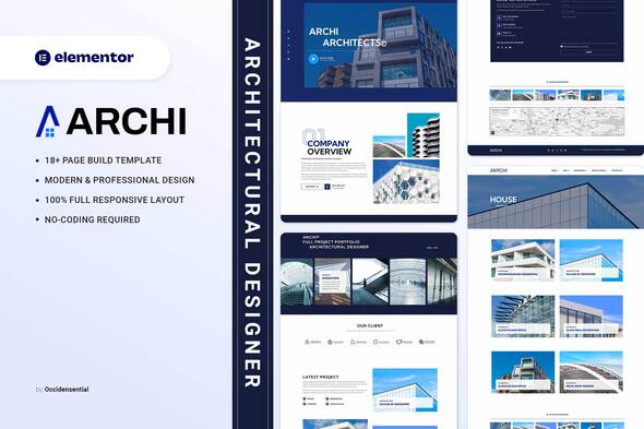 Archi - Senior Architectural Designer Elementor Template Kit