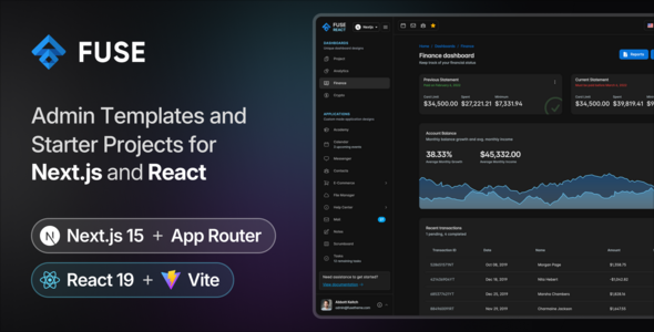 Fuse - Next.js & React Admin Template