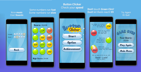 Button Clicker – A Fun Clicker Game | CONSTRUCT 3 | HTML5 | C3P | APK