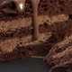 Chocolate Cream Flows on Freshly Baked Chocolate Cake with Nut Filling - VideoHive Item for Sale