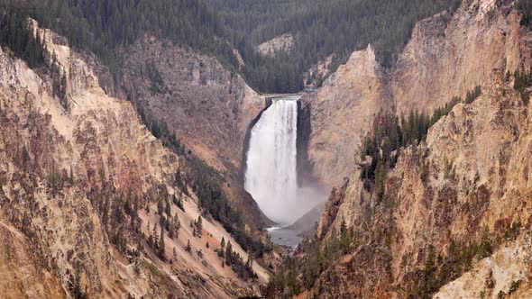 Lower falls on Yellowstone River, Yellowstone National Park