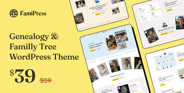 FamiPress – Genealogy & Family Tree WordPress theme – 0 Sold!