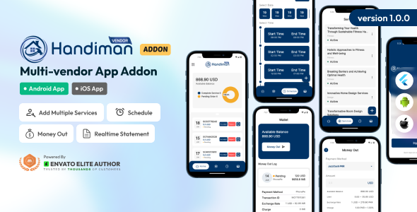 Handiman Multi-Vendor App Addon