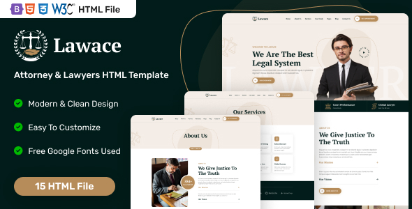 Lawace – Attorney & Lawyers HTML Template – 0 Sold!