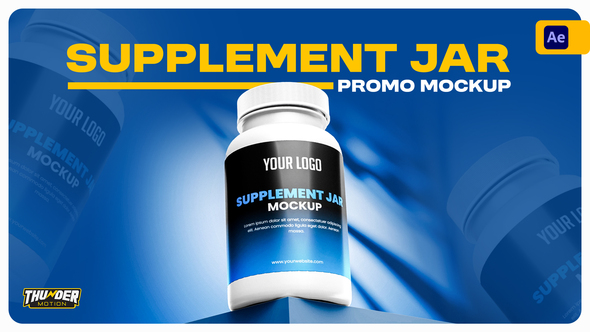 Supplement Jar Promo Mockup