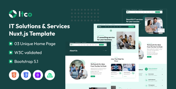 Itco – IT Solutions & Services Nuxtjs Template