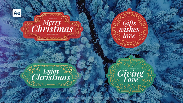 Christmas Lower Thrids | New Year Wishes Stickers