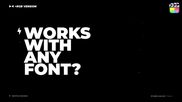 Bold Text Animation \ FCPX alt