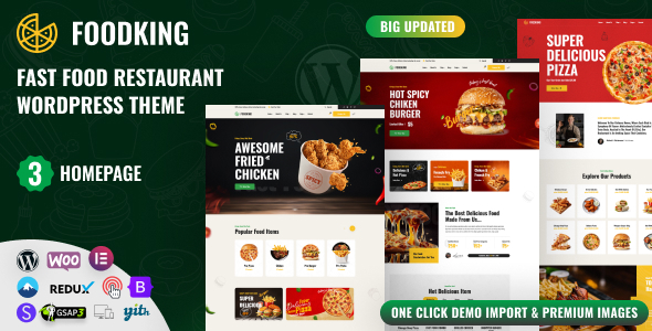 Foodking - Fast Food Restaurant WordPress Theme