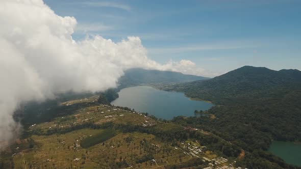 Lake in the Mountains Island BaliIndonesia