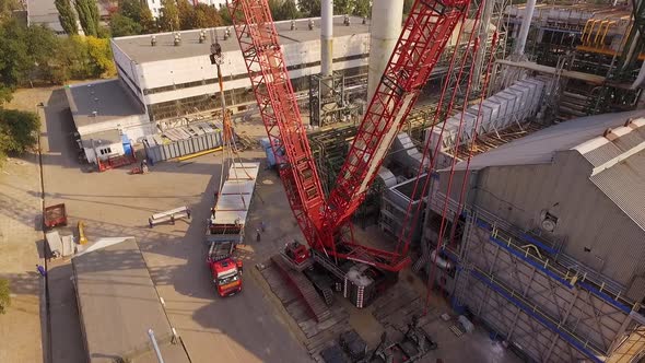 Ukraine  May 2016 Aerial View of Installing on Chemical Plant