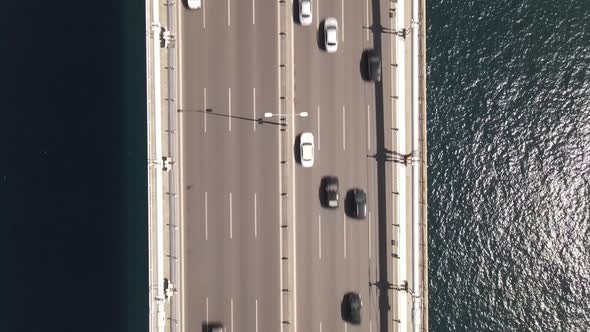 Aerial View Istanbul Bridge
