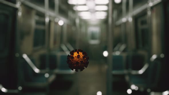 Coronavirus Covid-19 Epidemic in Subway Car alt