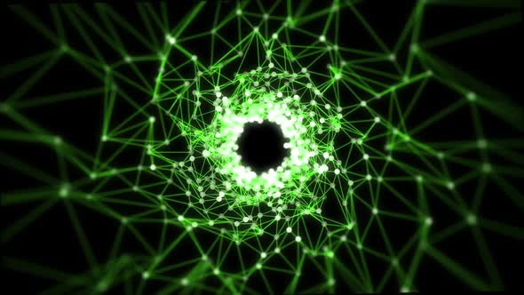 Abstract Bright Green Color Plexus Background