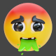 3D Vomit Face Emoji - 3DOcean Item for Sale