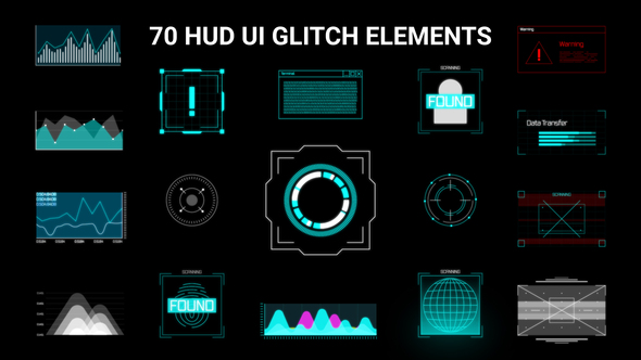 HUD UI Glitch Elements alt