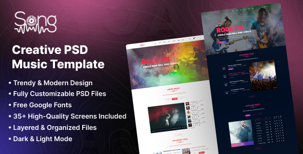 Song - Music PSD Template