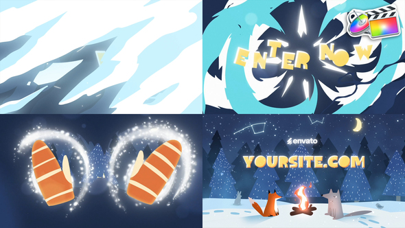 Christmas Winter Forest Logo | FCPX alt