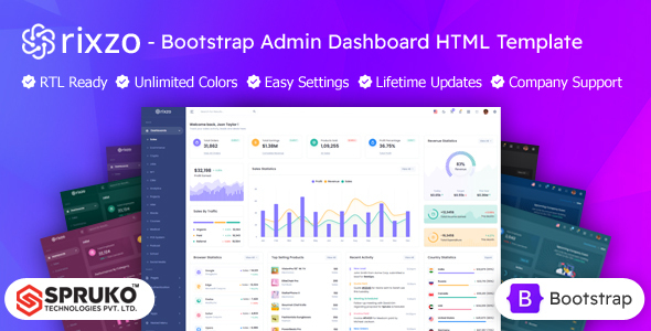 Rixzo - Bootstrap Admin HTML Dashboard Template