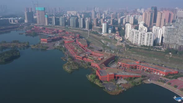 Aerial Photography Changsha Town Maker Center