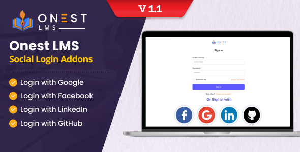 Onest LMS - Social Login Addon - Simplify User Authentication with Social     Media Integration