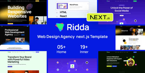 Ridda - Web Design Agency React Nextjs Template