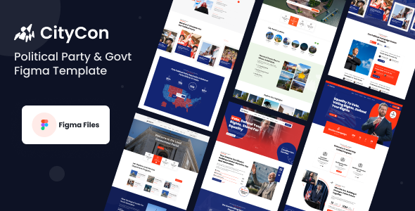 Polico – Political Party & Egovt Figma Template – 0 Sold!