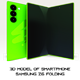3D Model of Smartphone Samsung Z6 Folding - 3DOcean Item for Sale