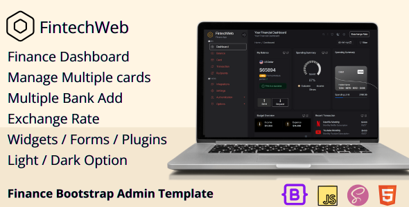 FintechWeb - Finance Bootstrap Admin Template