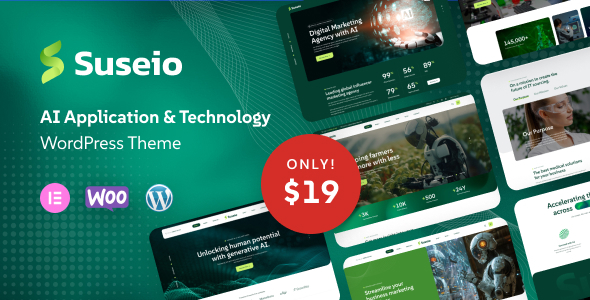 Suseio – AI Application & Technology WordPress Theme – 0 Sold!