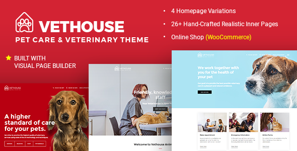 Vethouse - Pet Care & Veterinary Theme