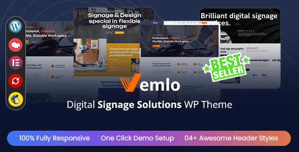 Vemlo - Digital Signage Services WordPress Theme