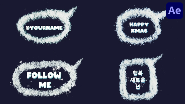 Christmas Snow Speech Bubbles | After Effects alt