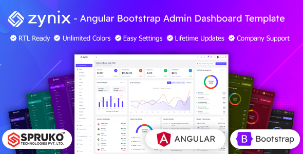 Zynix - Ngbootstrap Angular Dashboard Template