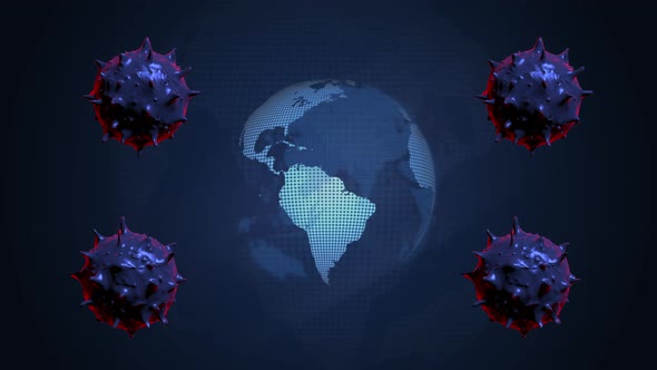 Earth surrounded by bacteria coronavirus Covid-19 alt