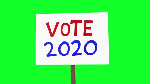 2020 Candidates Election Signs Green Screen