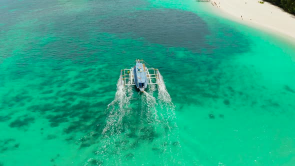 Blue Lagoon Island Boracay Island, Philippines.