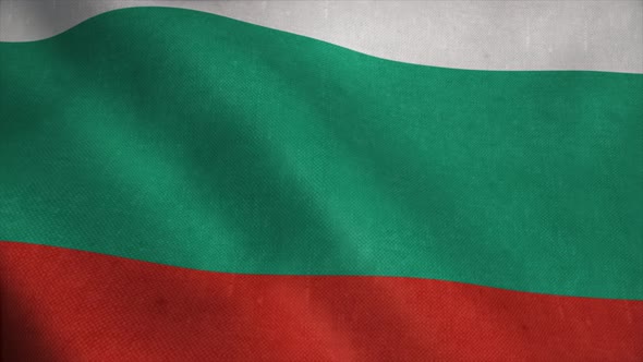 Bulgaria Flag Waving in the Wind