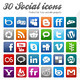 49 Modern Social Icons - GraphicRiver Item for Sale