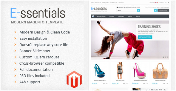 E-ssentials - Uniwersalny szablon Magento