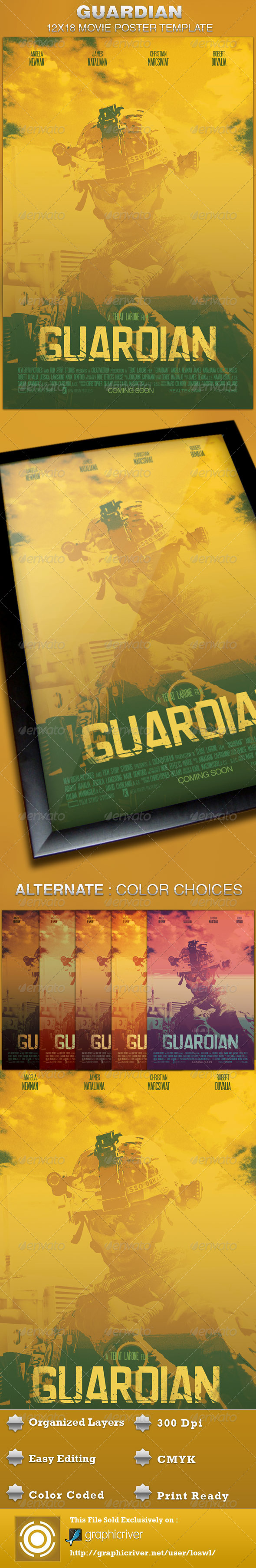 Guardian Movie Poster Template