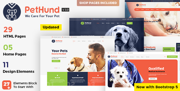 Pet Hund - Animals Shop & Veterinary HTML Template