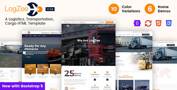 Logzee | Logistics, Transportation, Cargo HTML Template