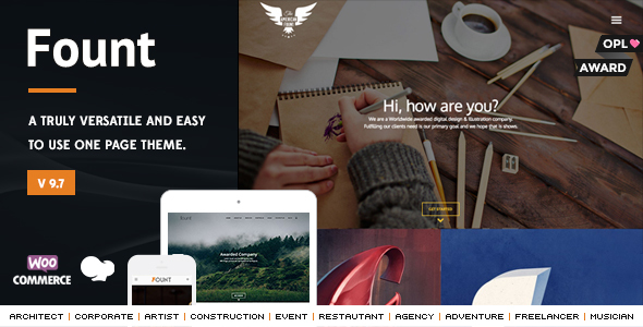 Fount - One & Multipage Hybrid WordPress Theme