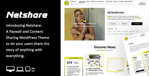 Netshare - Paywall & Content Sharing WordPress Theme