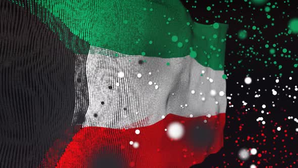 Kuwait Flag Particle Animation