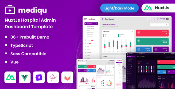 Mediqu - Nuxt Admin Dashboard Template